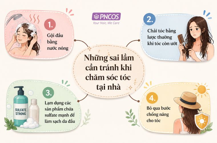 Những sai lầm cần tránh khi chăm sóc tóc tẩy tại nhà