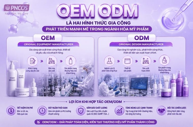 OEM ODM là gì? Ưu nhược điểm và lưu ý khi gia công mỹ phẩm chăm sóc tóc