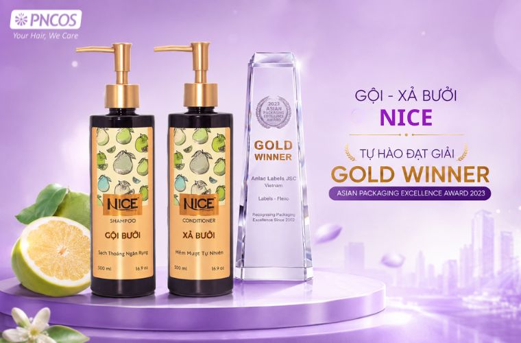 Thiết kế bao bì đặc sắc, bộ đôi gội - xả bưởi NICE thắng giải “Asian Packaging Excellence Awards”