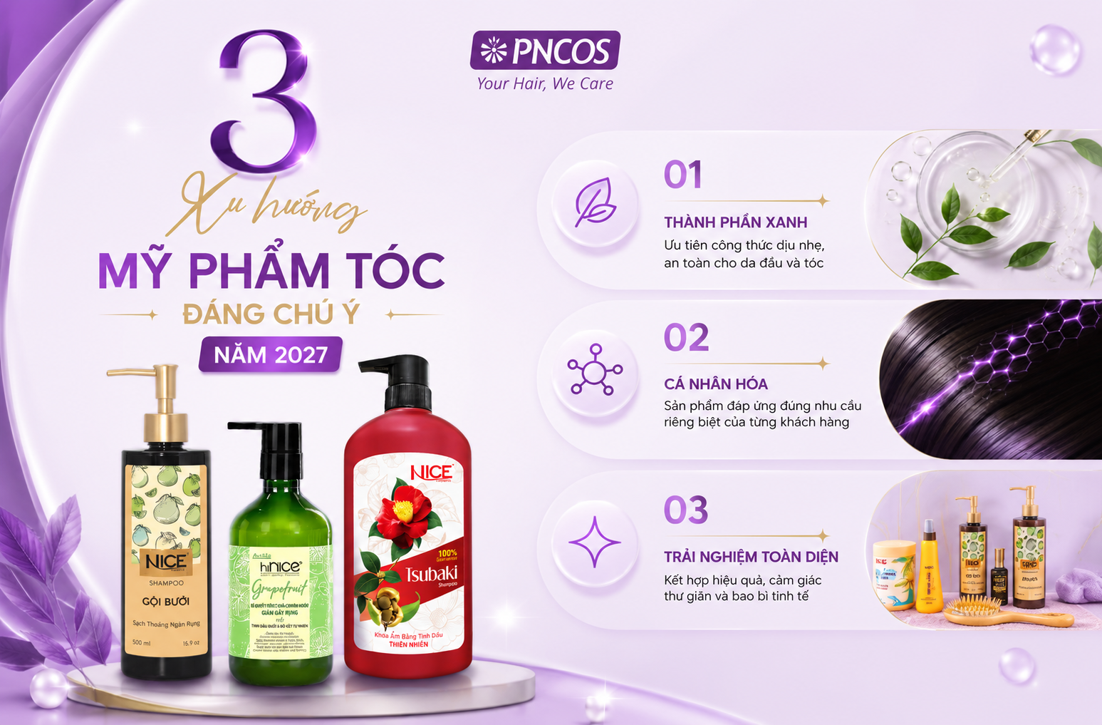 Xu hướng ngành mỹ phẩm tóc 2026