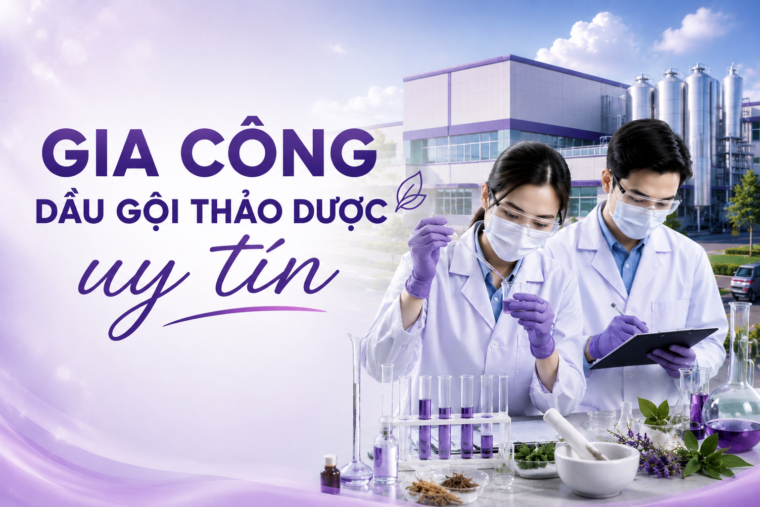 Gia công dầu gội thảo dược lành tính, công thức chuẩn