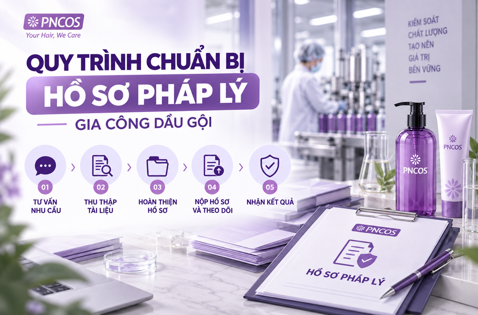 Quy trình chuẩn bị hồ sơ pháp lý gia công dầu gội cần gì