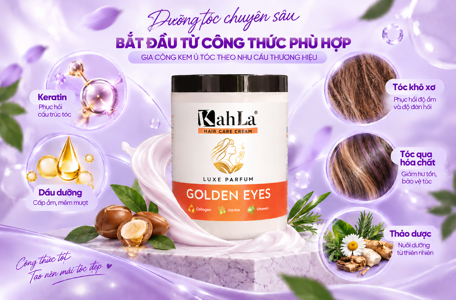 Các định hướng công thức gia công kem ủ tóc tại PNCOS.